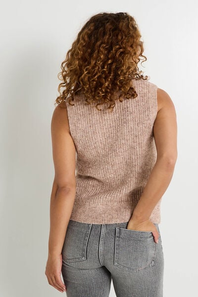 Pull sans manches femme
