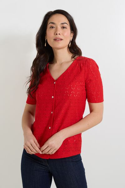 T-shirt col V femme