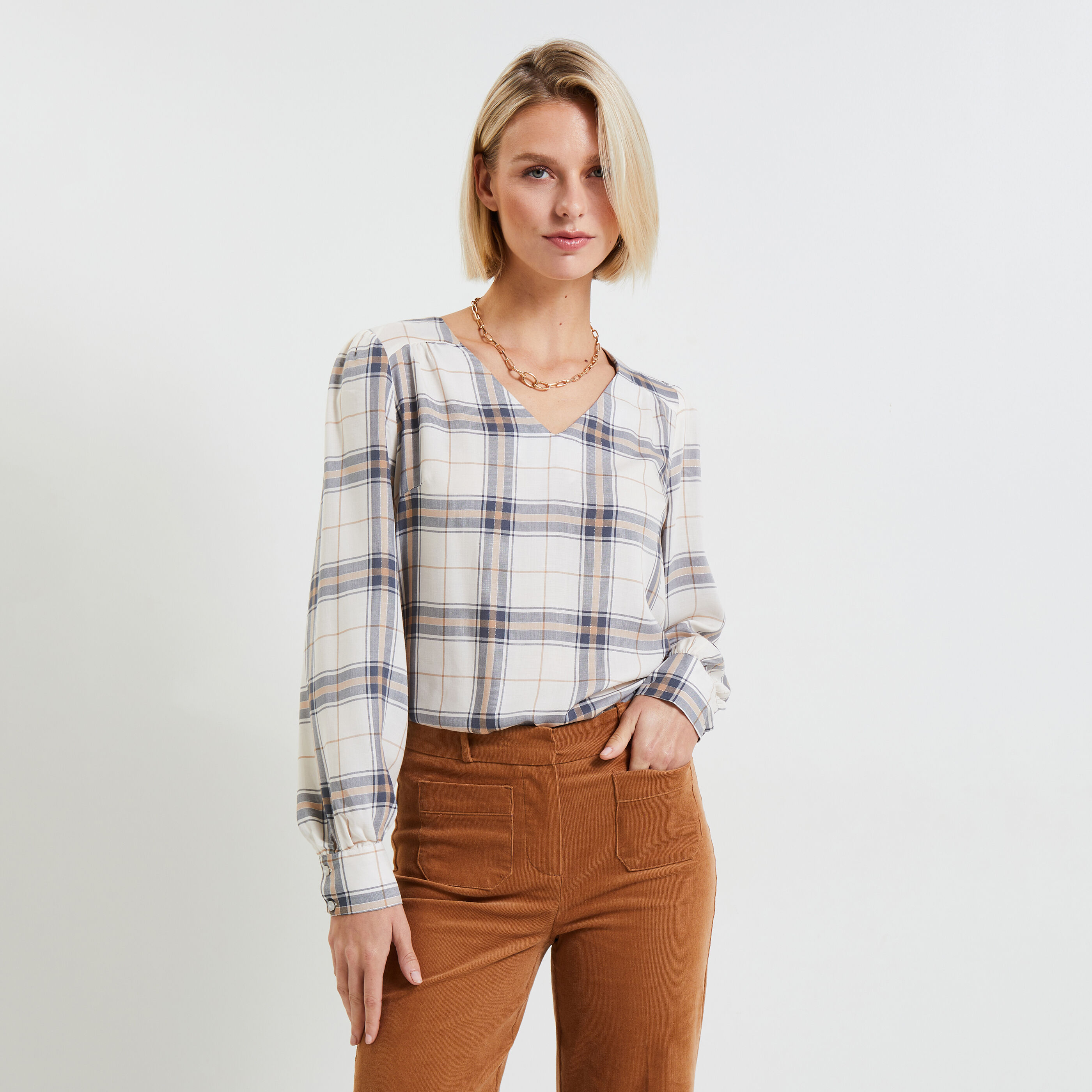 Blouse a carreaux hotsell femme
