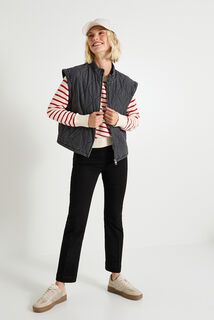 Veste matelassée manches amovibles femme