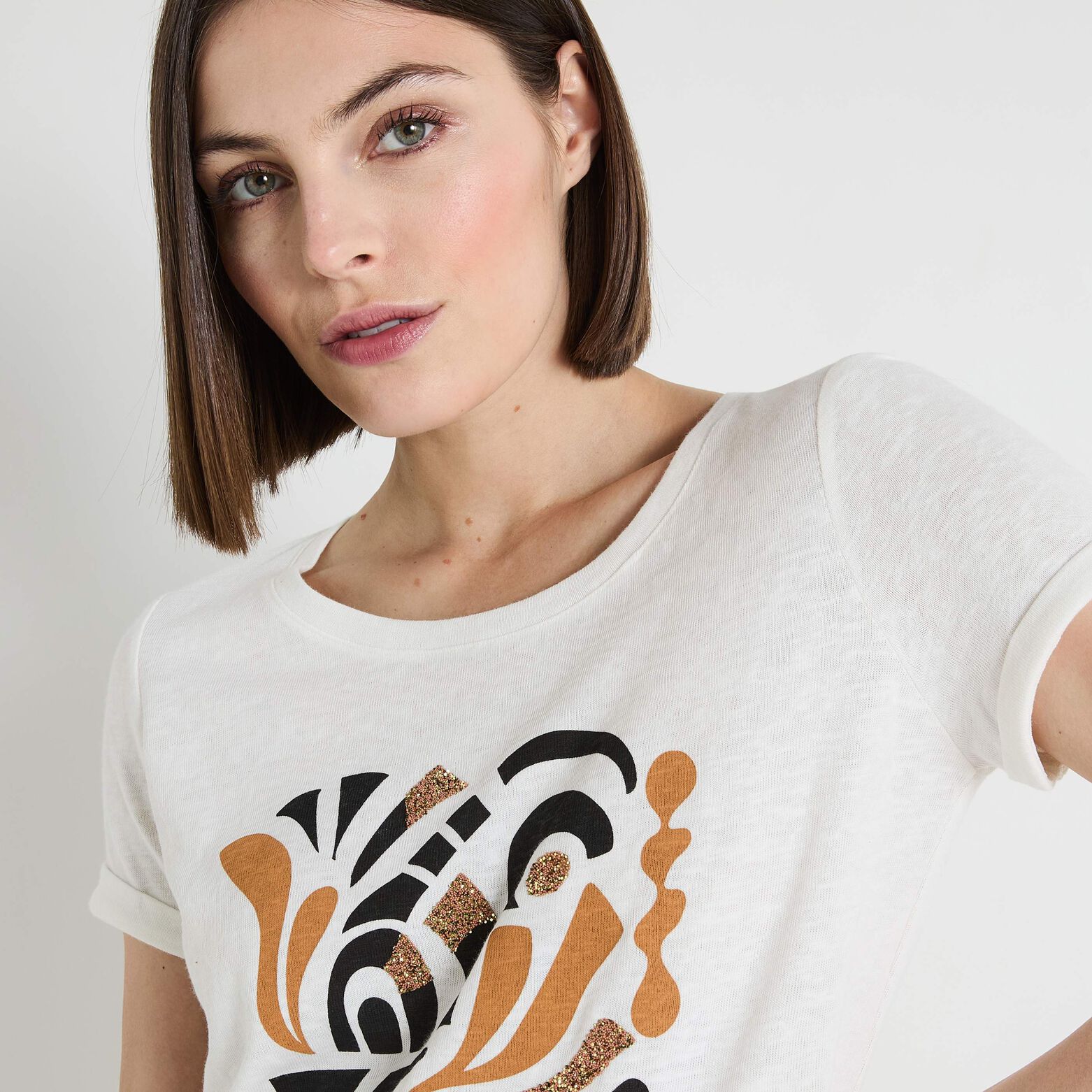 T-shirt col rond femme