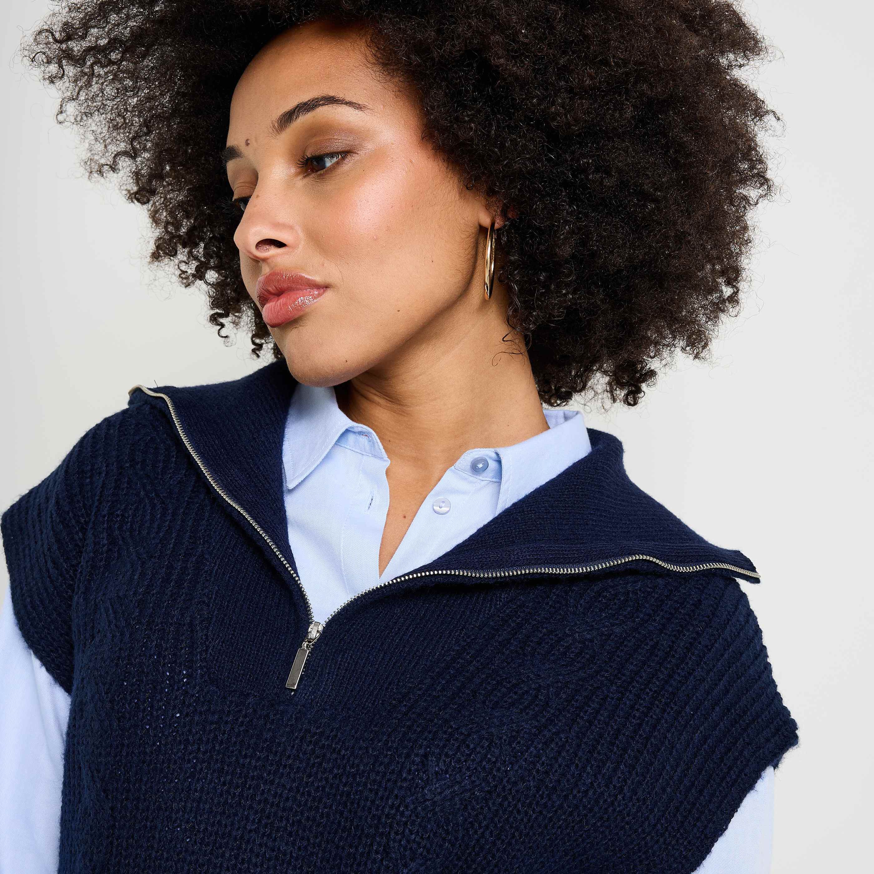 Pull sans manche femme