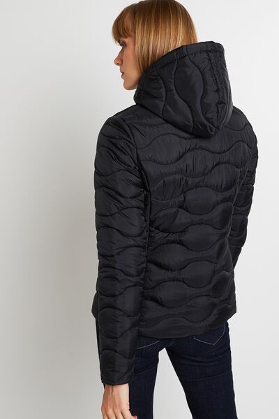 Doudoune à capuche unie femme