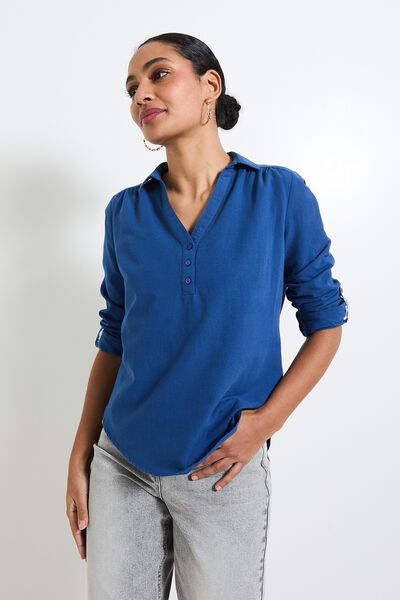 Blouse col chemise femme