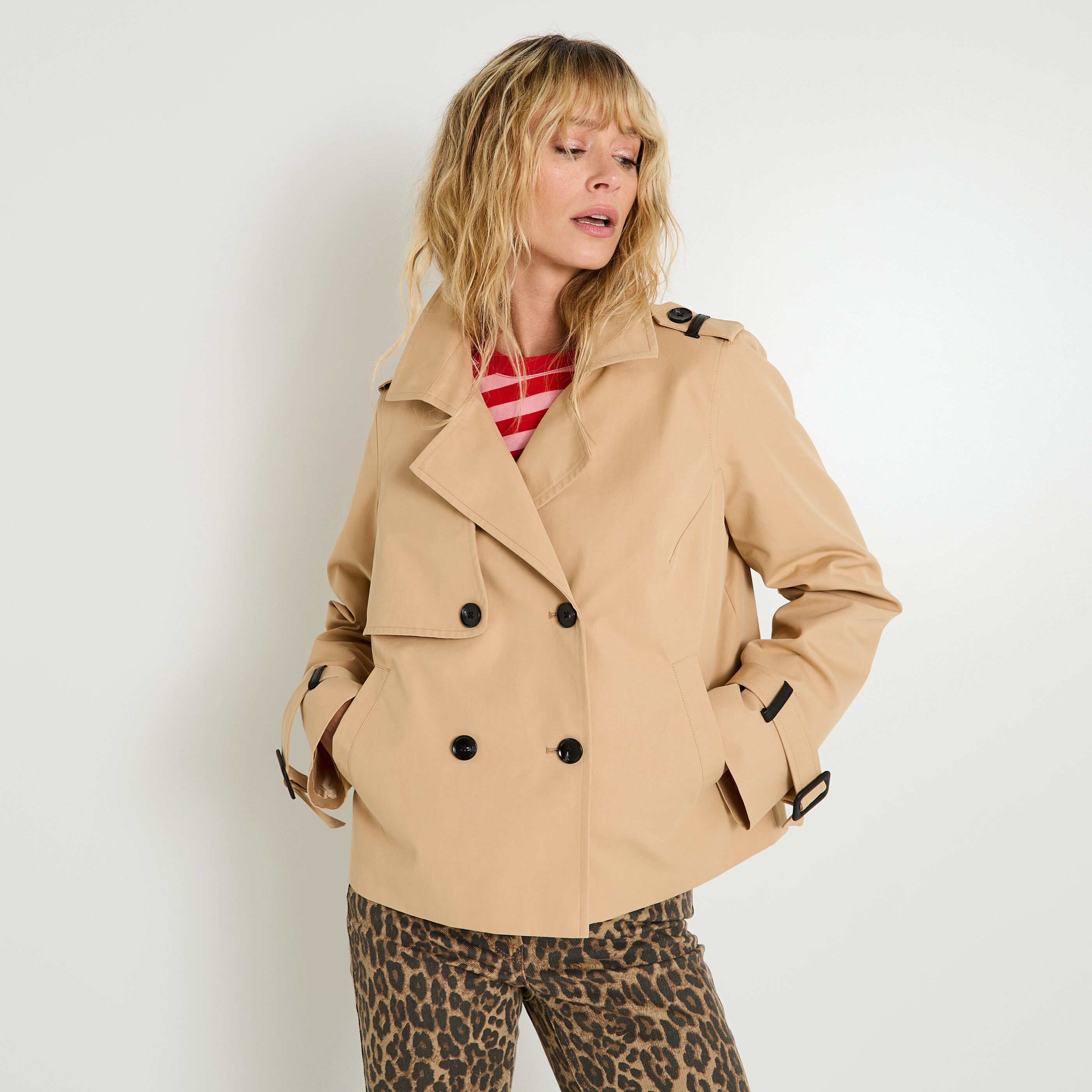 Trench court femme