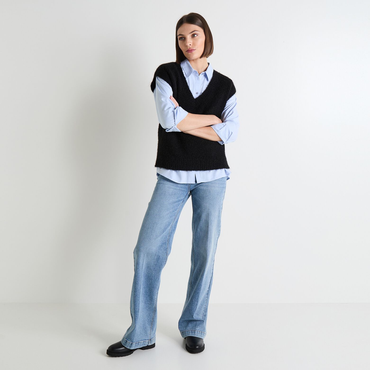 Pull sans manches femme