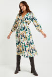 Robe mi-longue imprimée