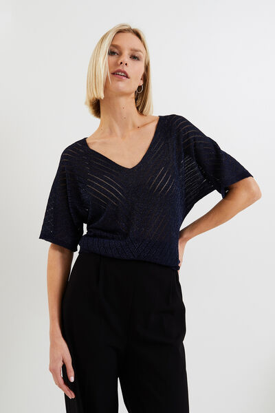 Pull manches courtes femme