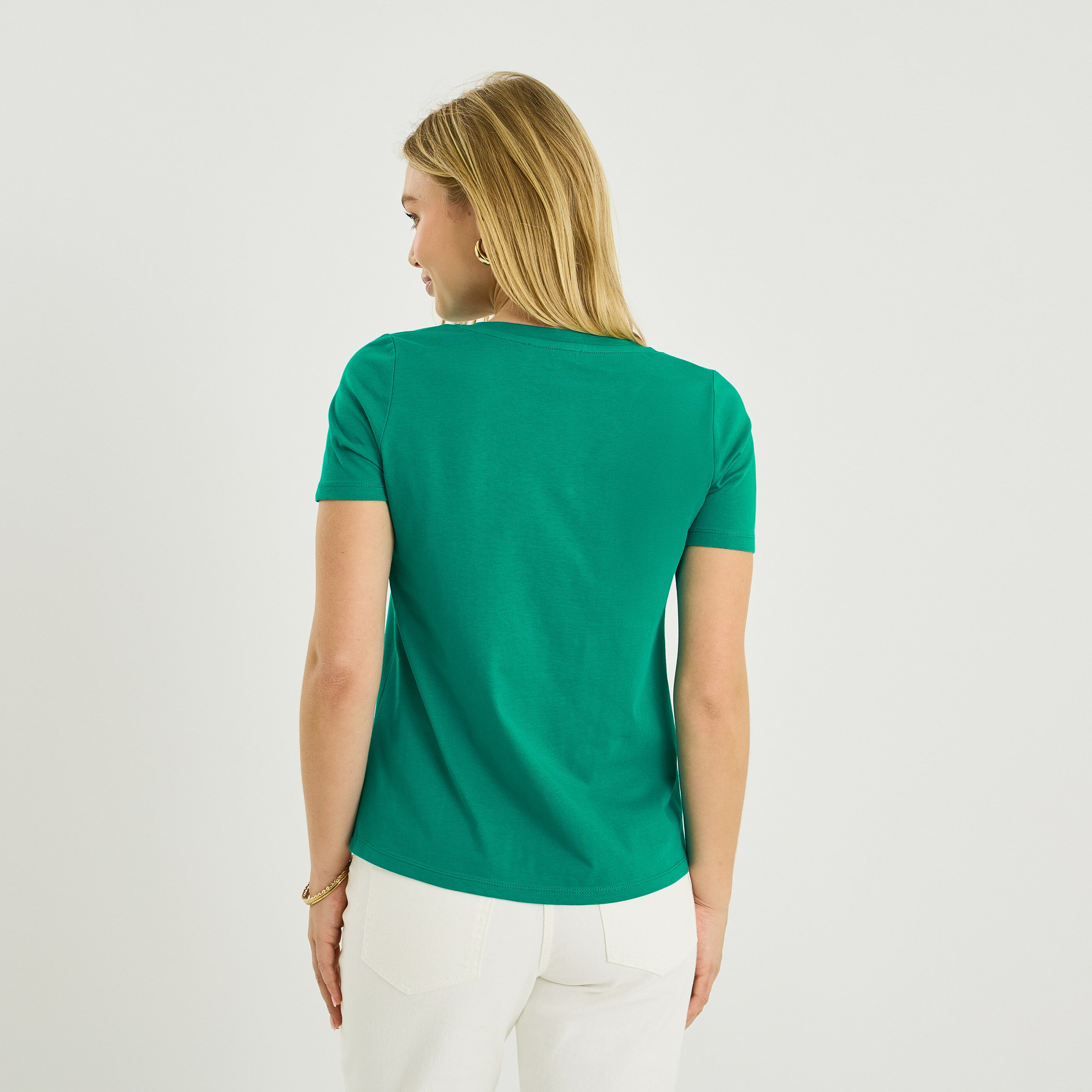 T-shirt col rond imprim&eacute; pasta femme