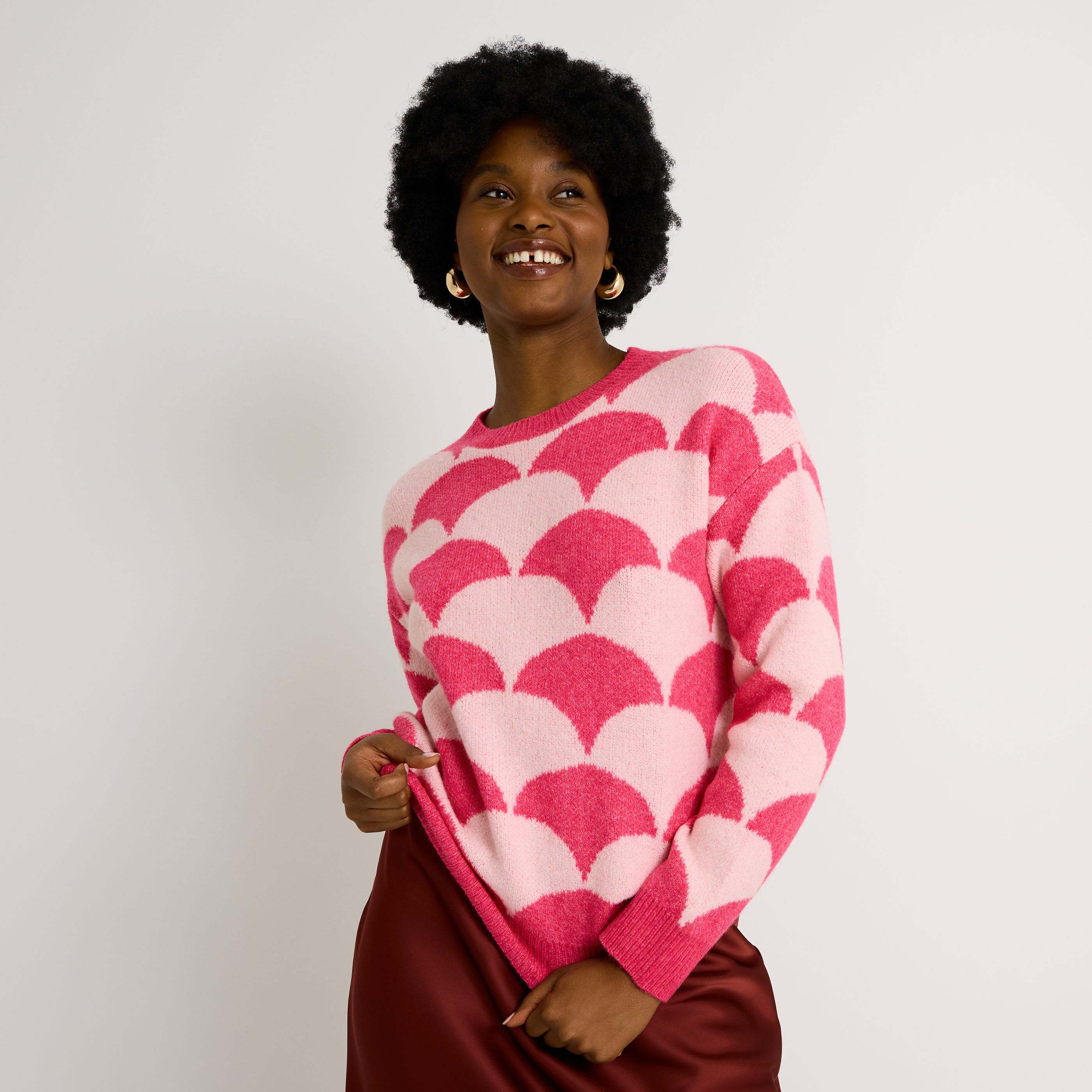 Pull en jacquard bicolore femme