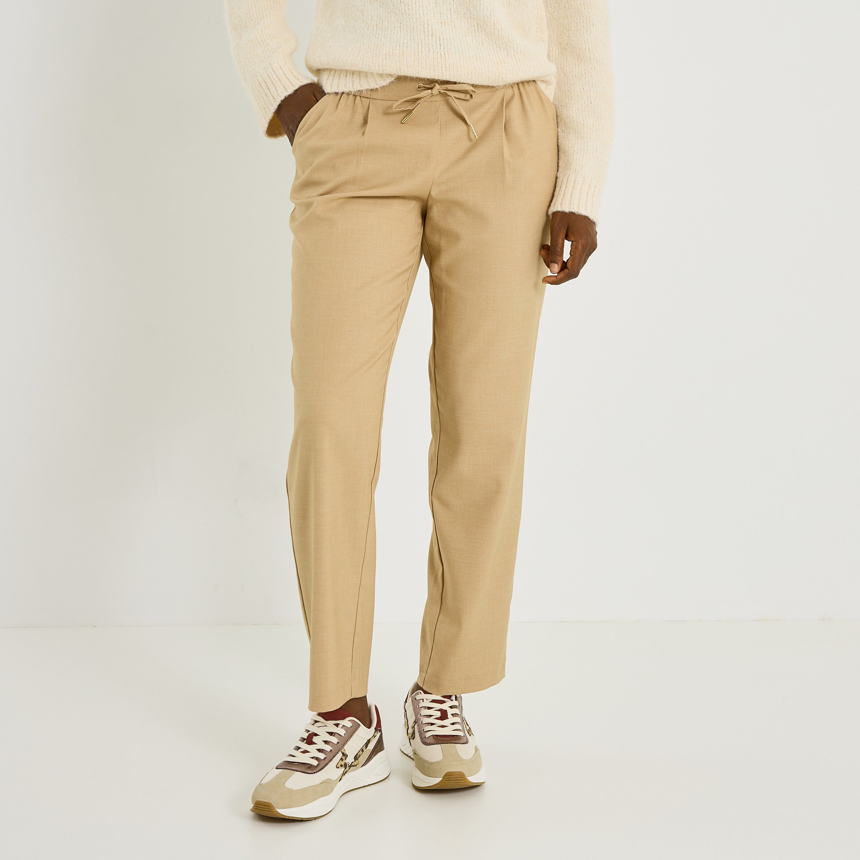 Pantalon taille &eacute;lastiqu&eacute;e femme