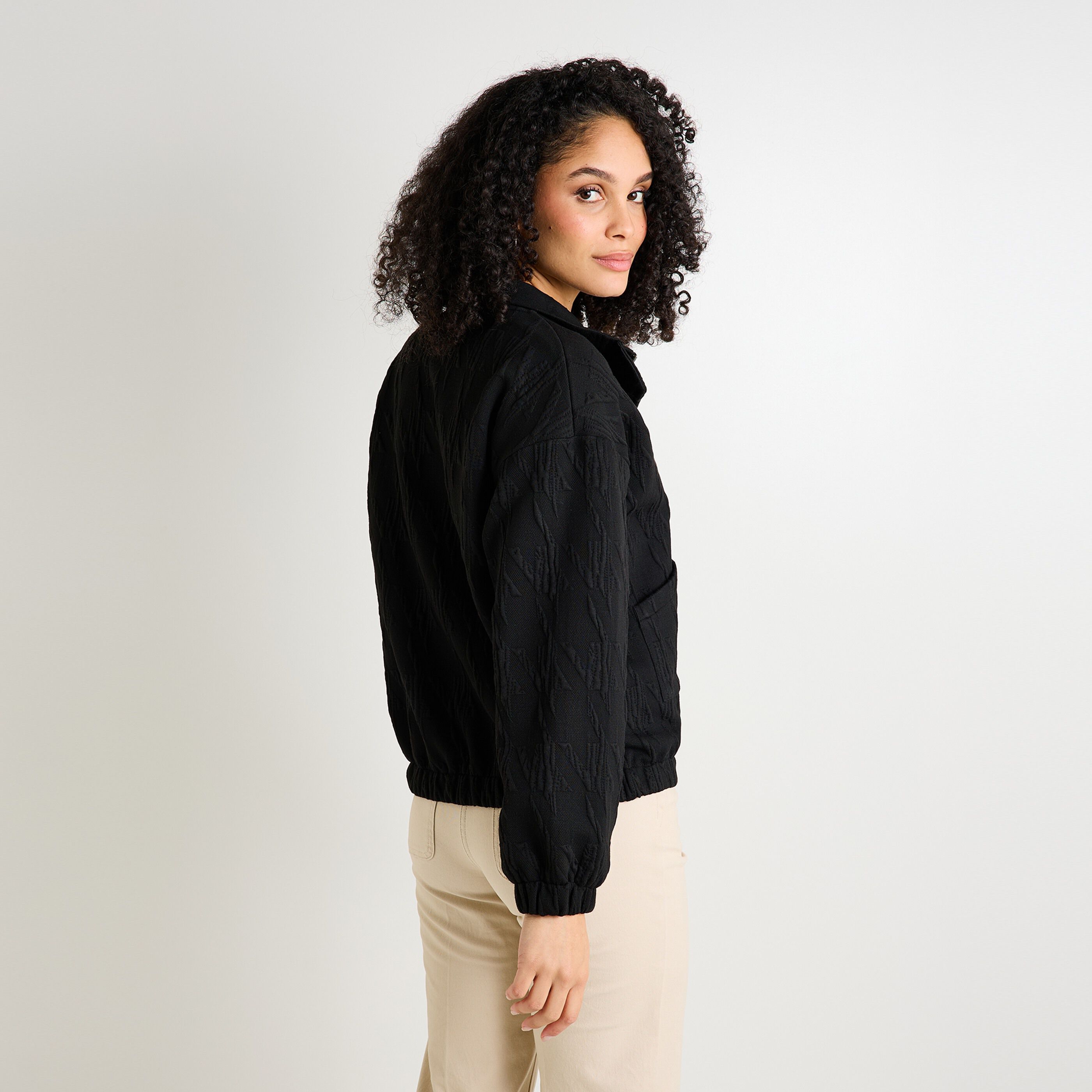Bomber maille matelass&eacute;e femme