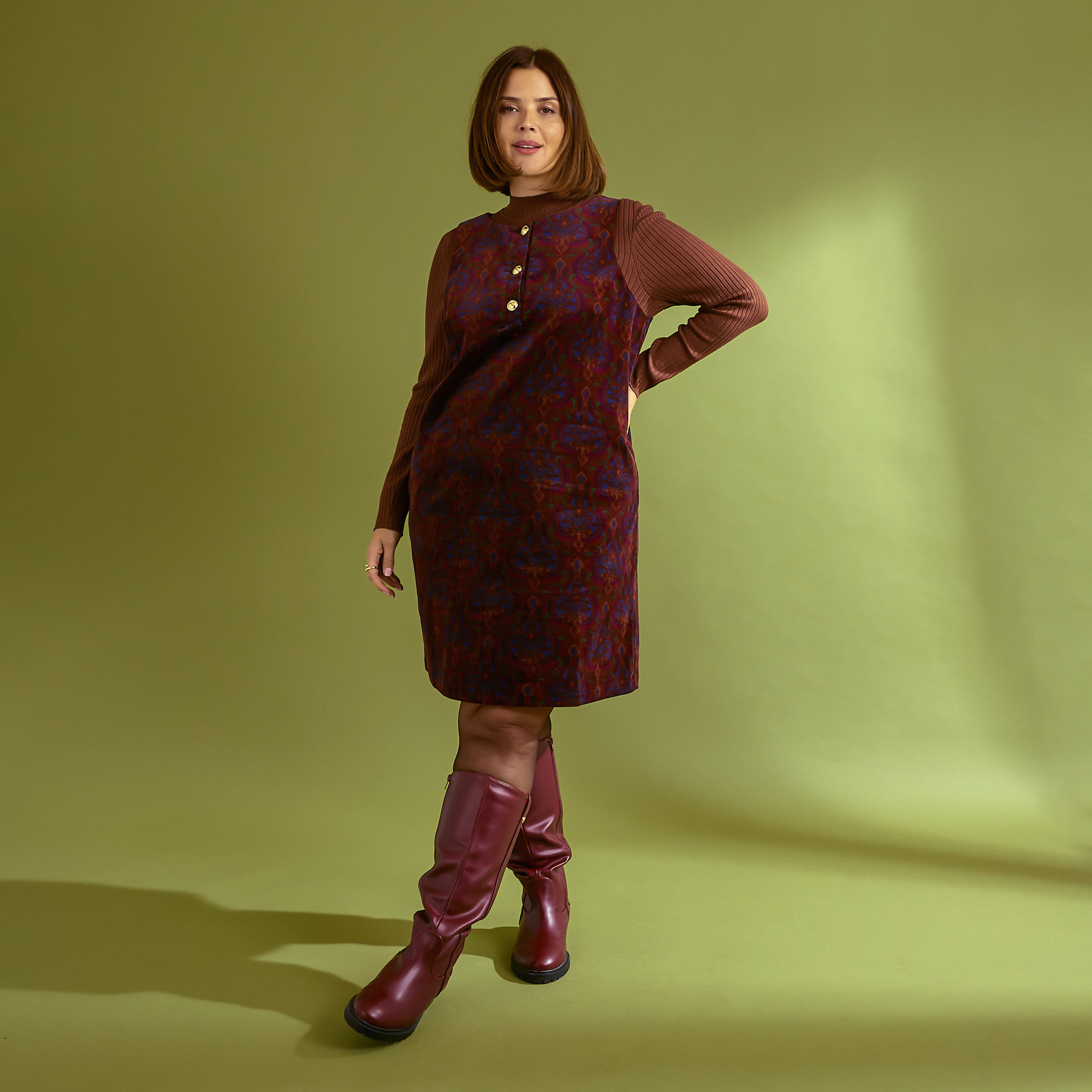 Robe en velours sans manches