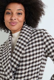 Manteau à carreaux femme