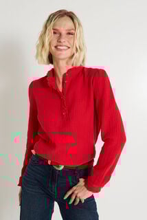 Blouse en gaze de coton femme