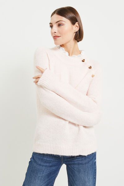Pull col montant femme