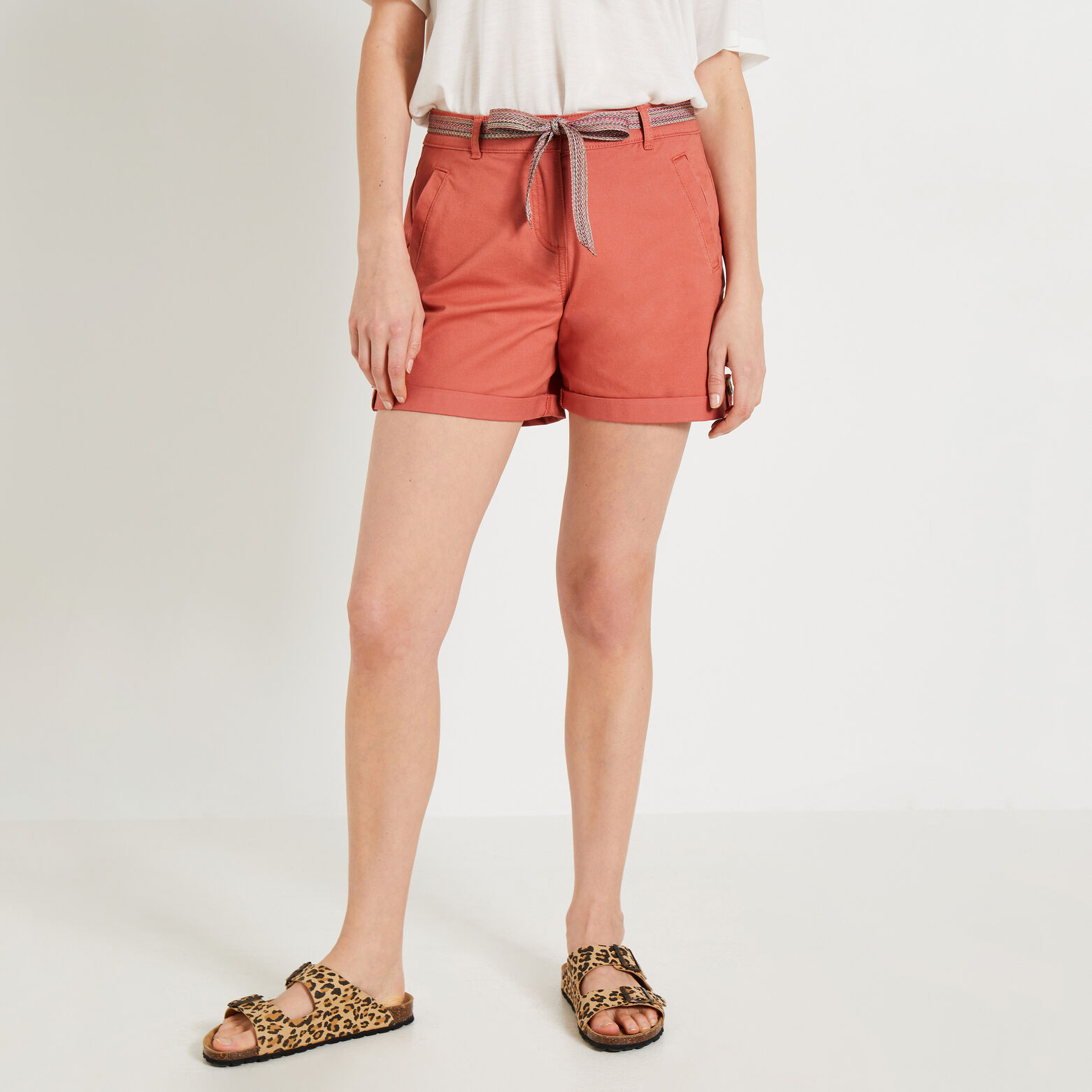 Short à revers femme