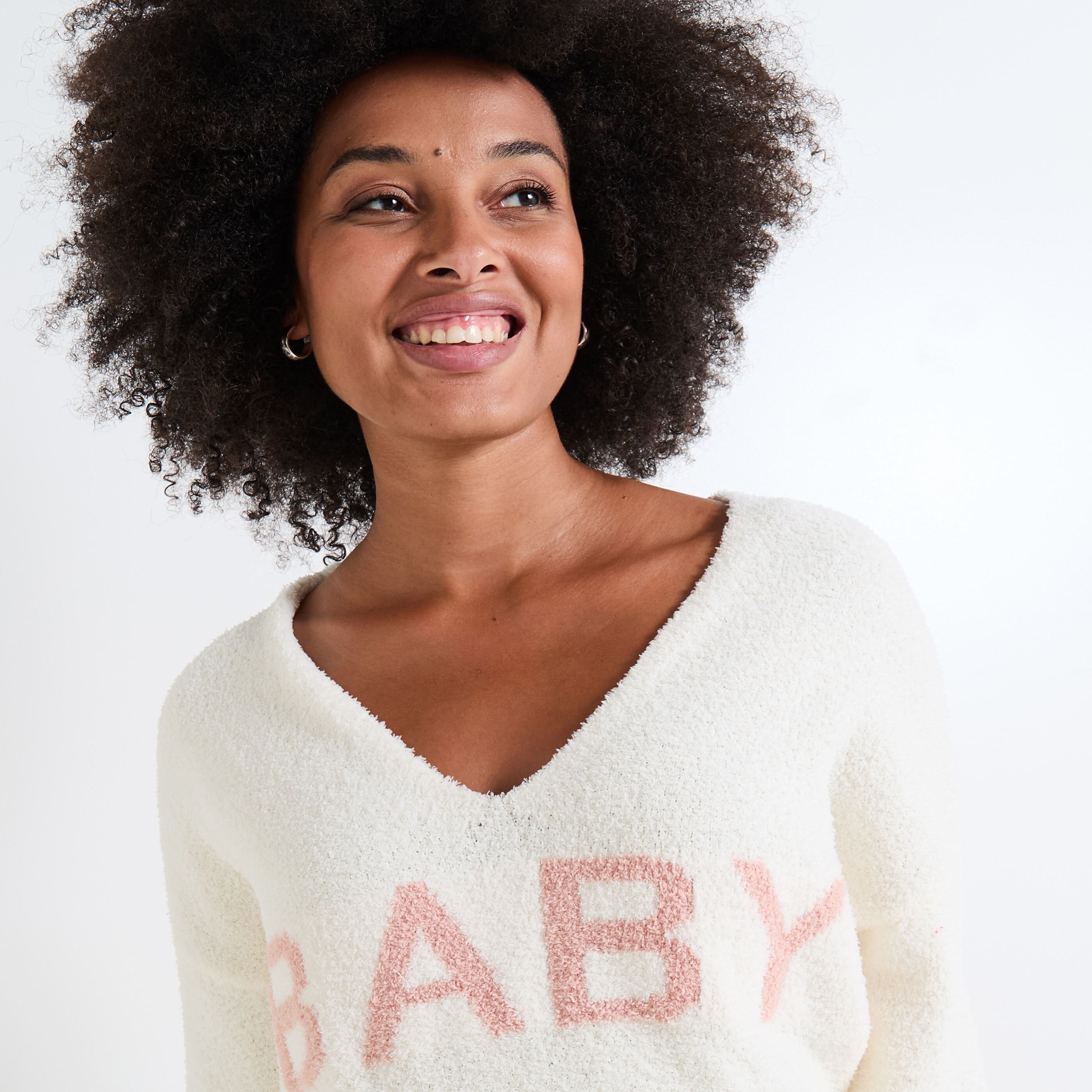 Pull fluffy homewear femme