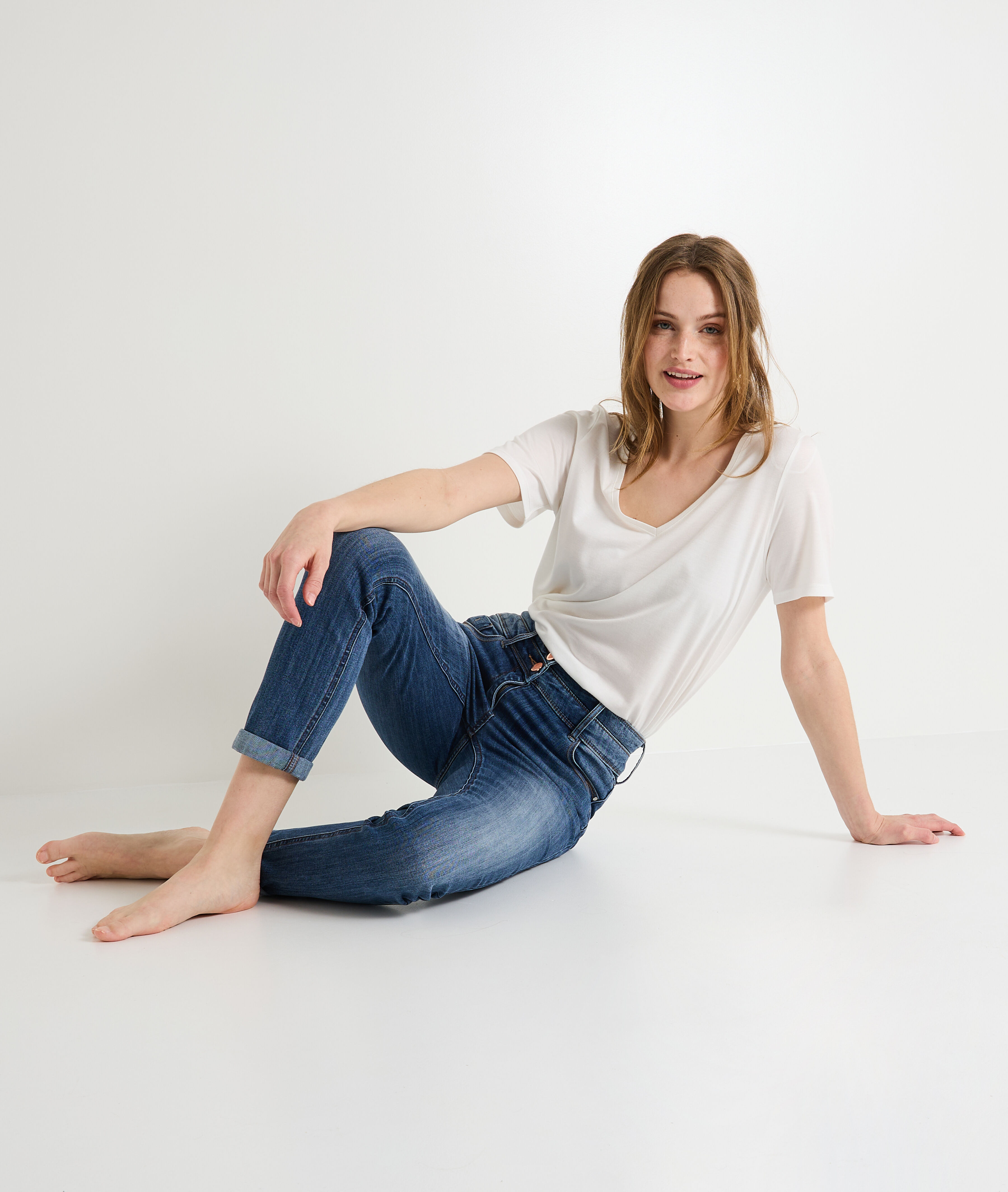 Jean raccourci HANOI R02 femme