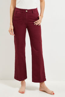 Pantalon flare raccourci femme