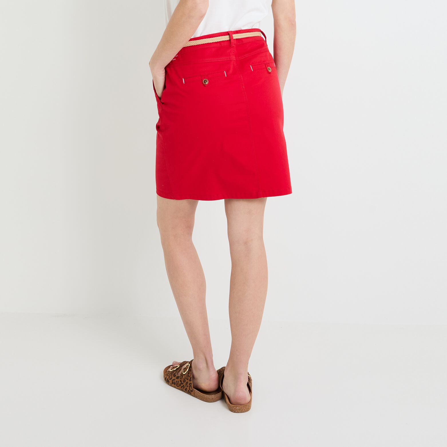 Jupe popeline femme