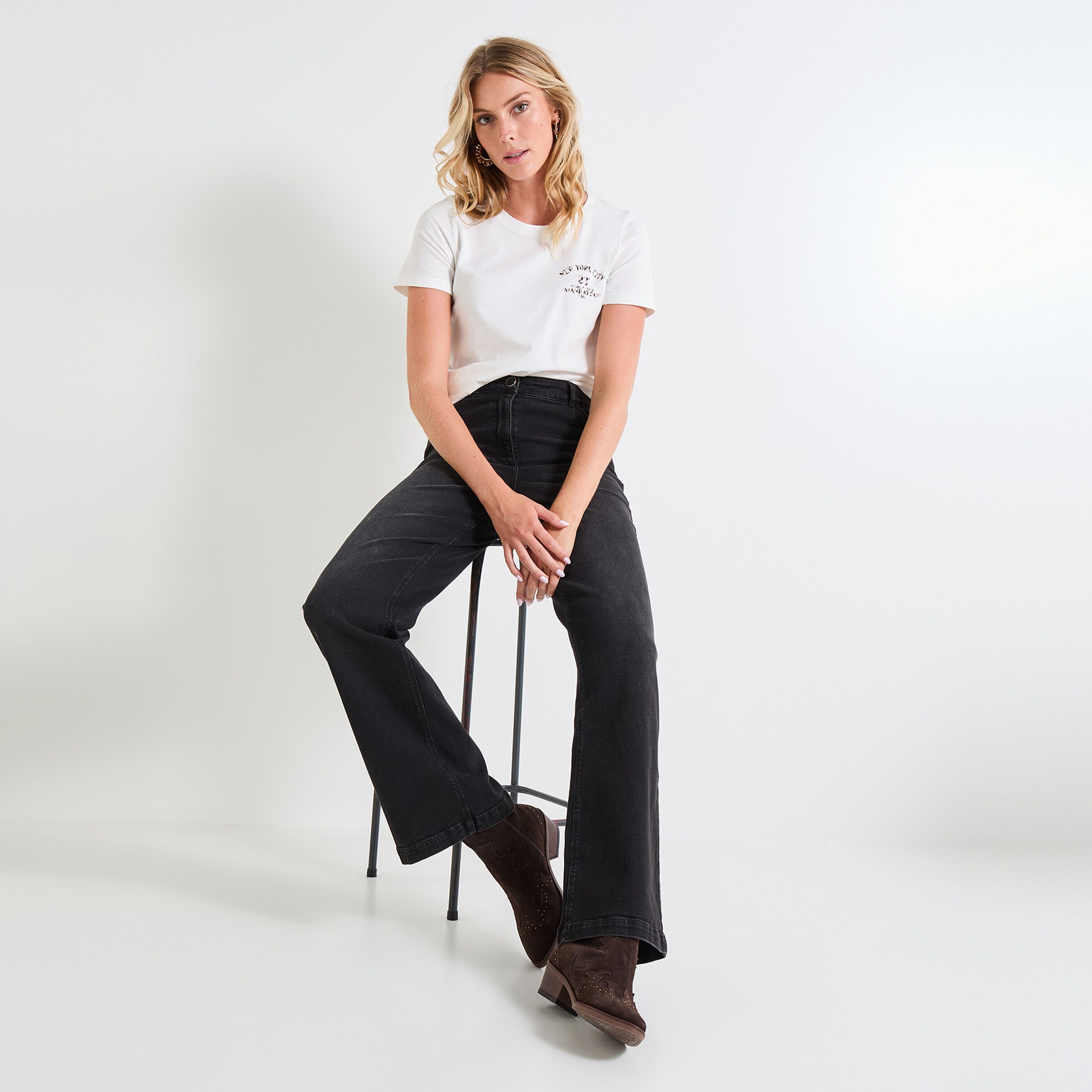 T-shirt col rond femme