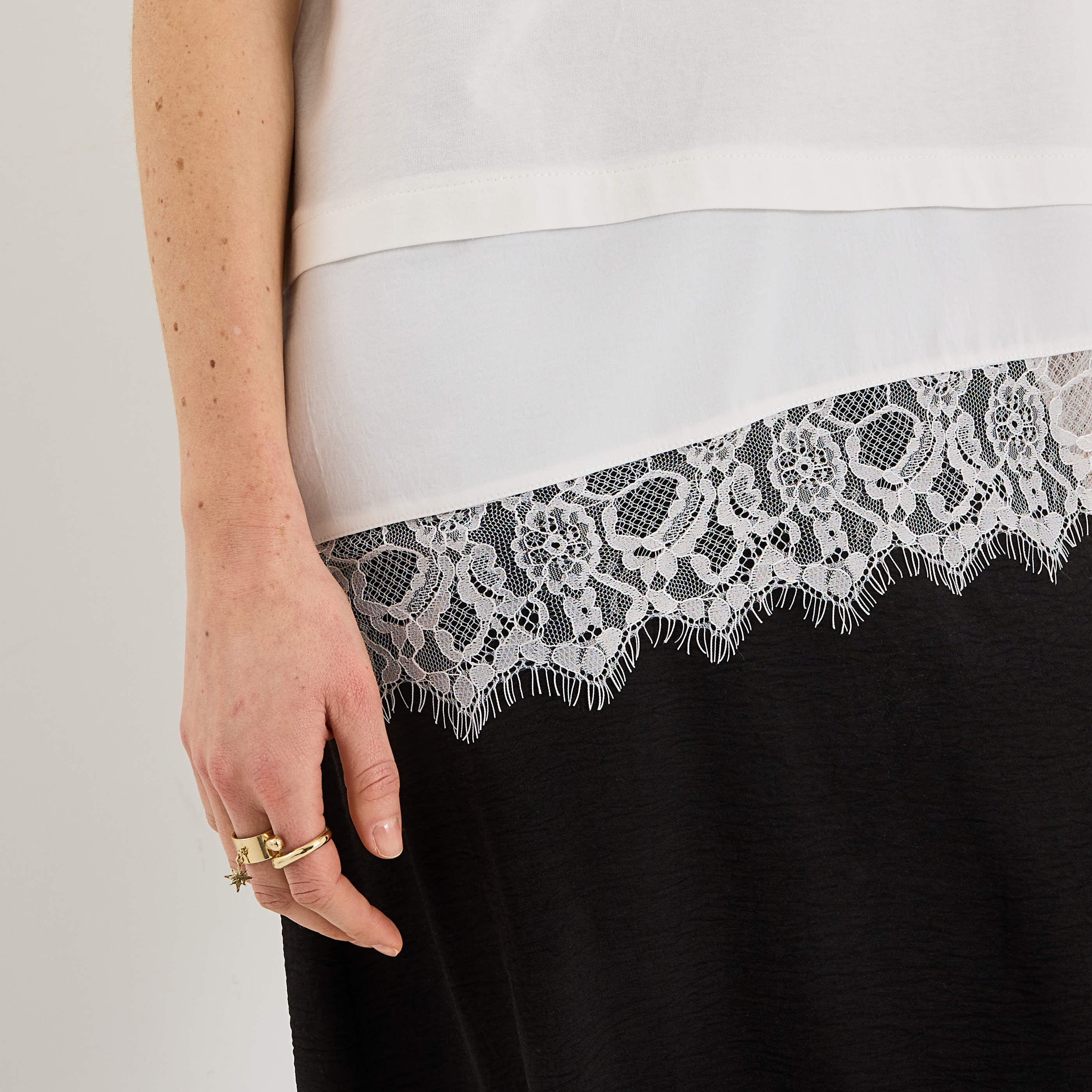 T-shirt col rond femme