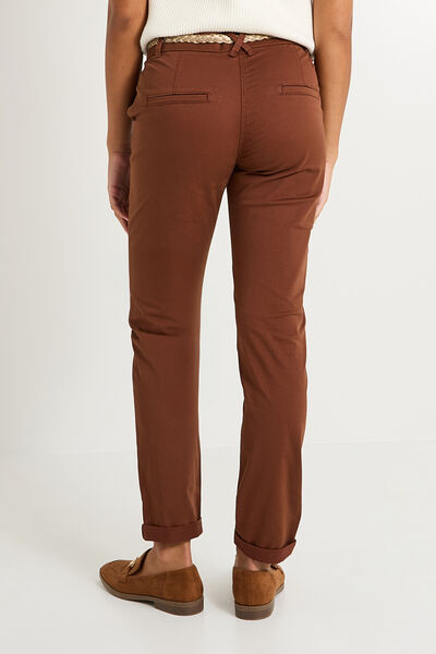 Pantalon chino avec ceinture femme