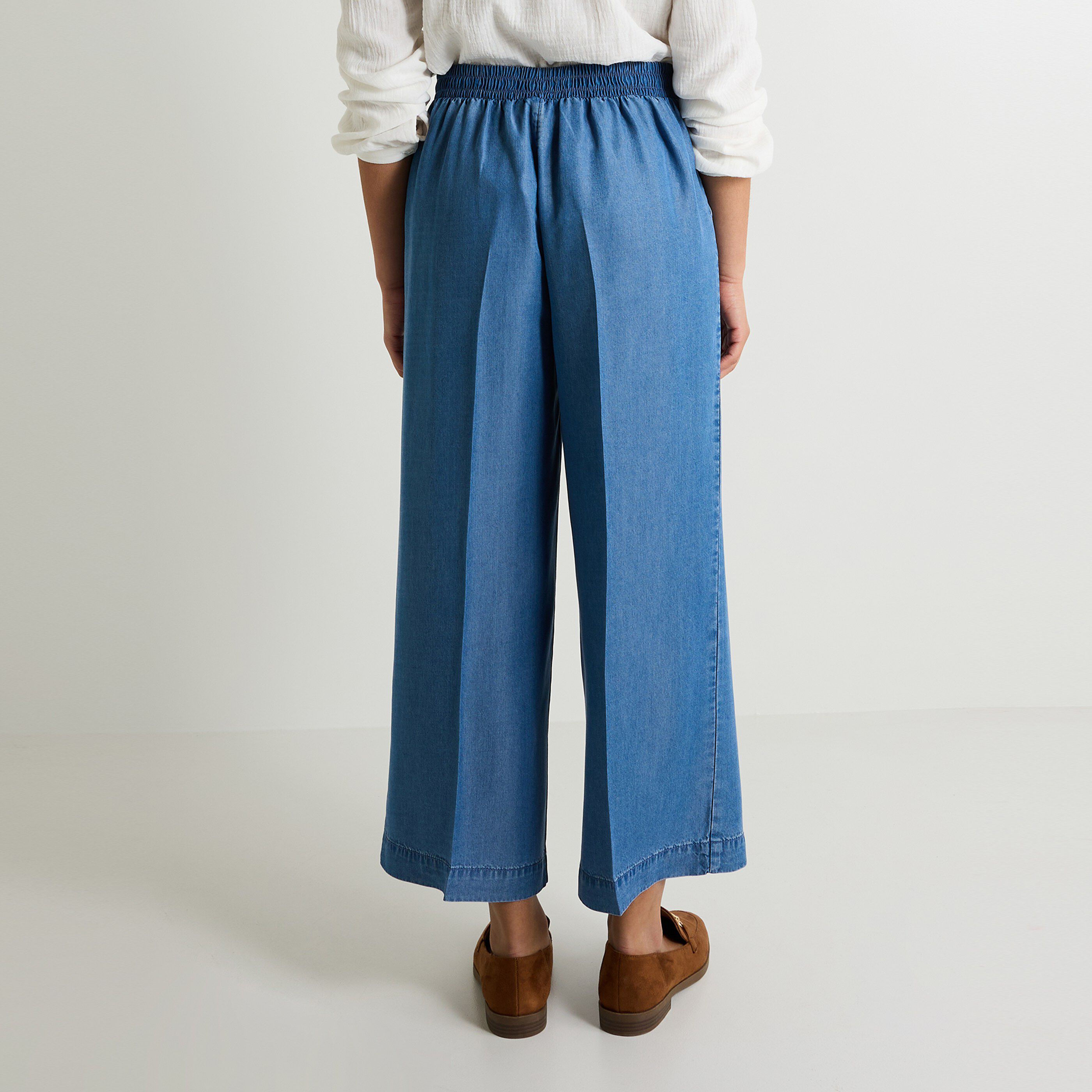 Pantalon large en lyocell femme