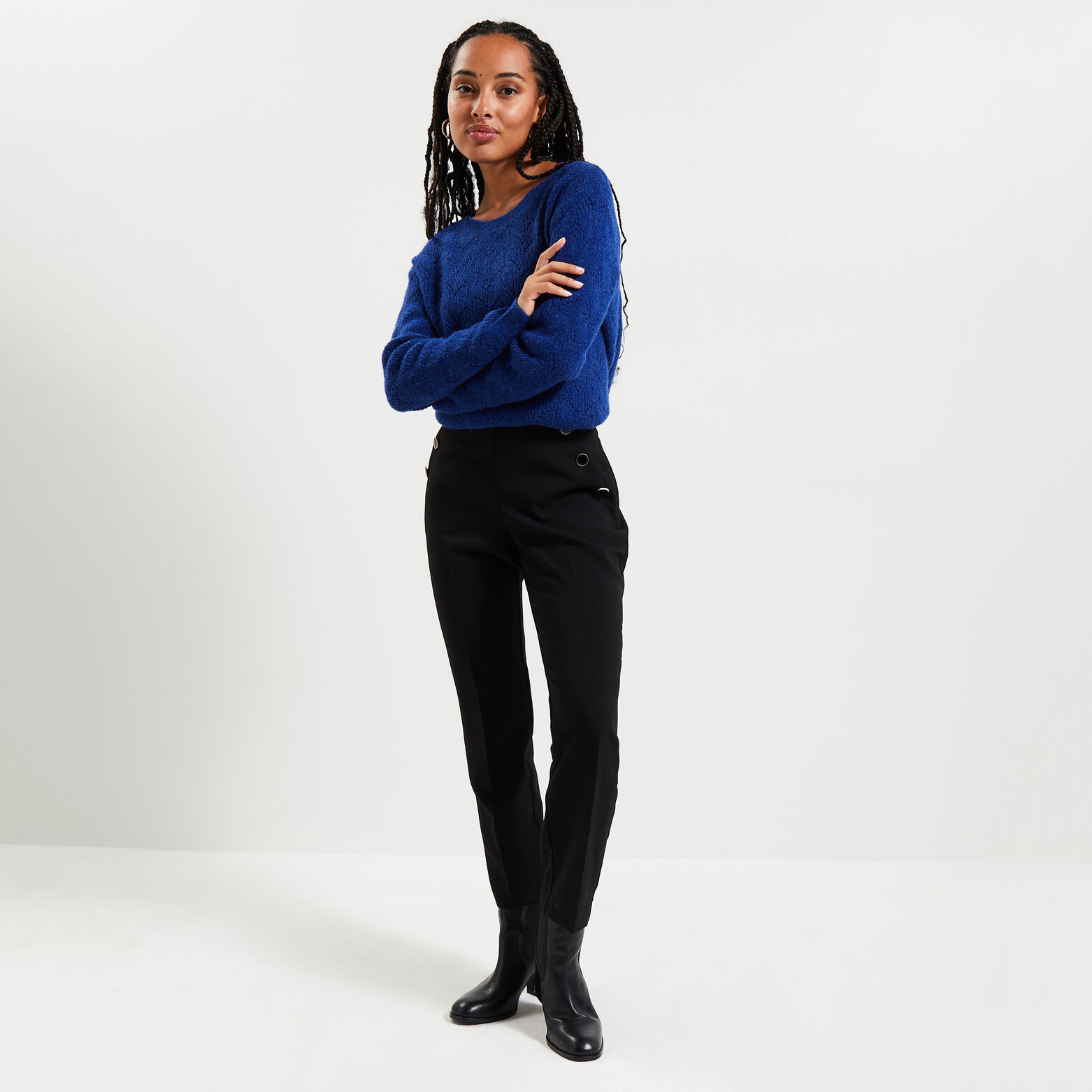 Pull maille fantaisie femme