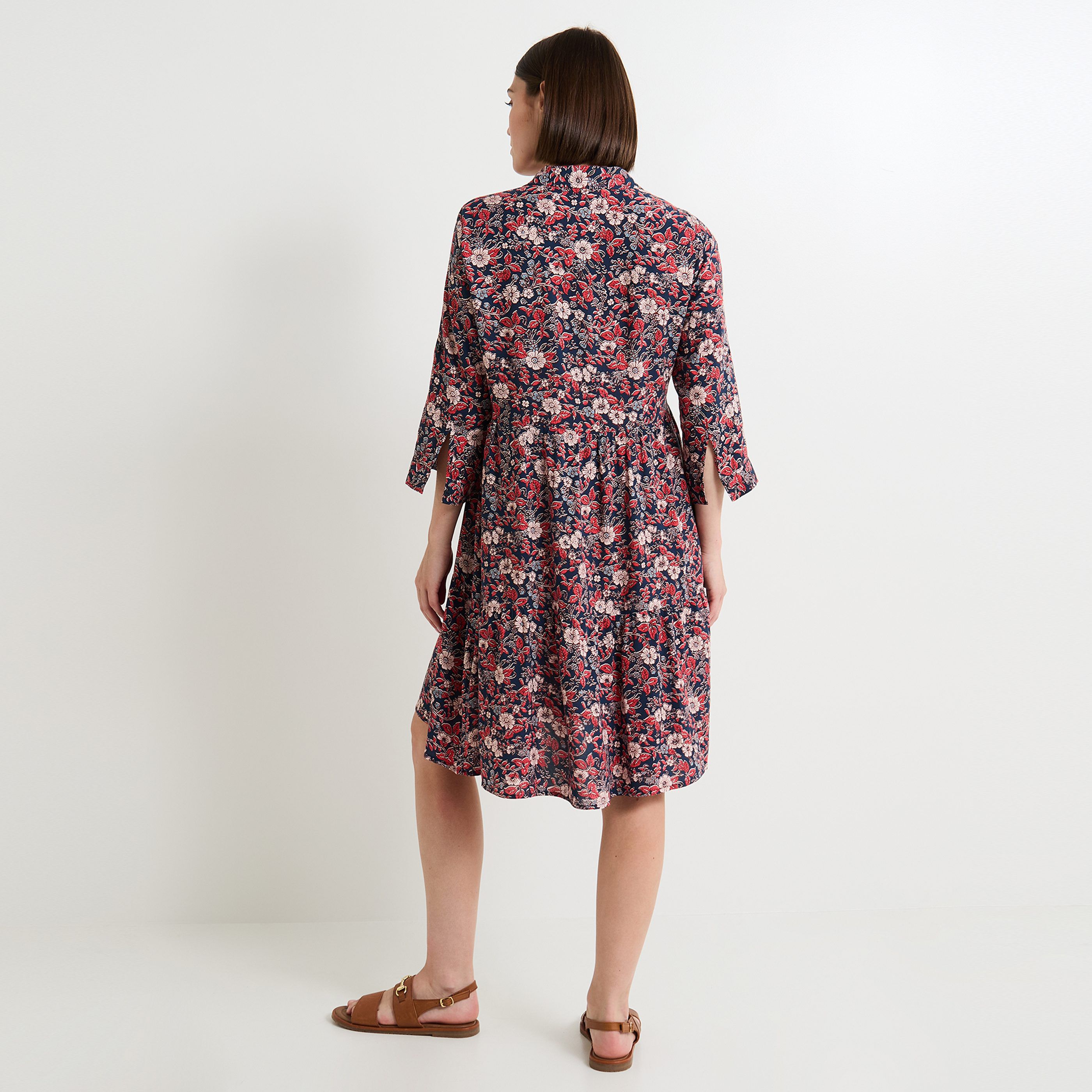 Robe col chemise femme