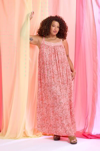 Robe longue à bretelles femme