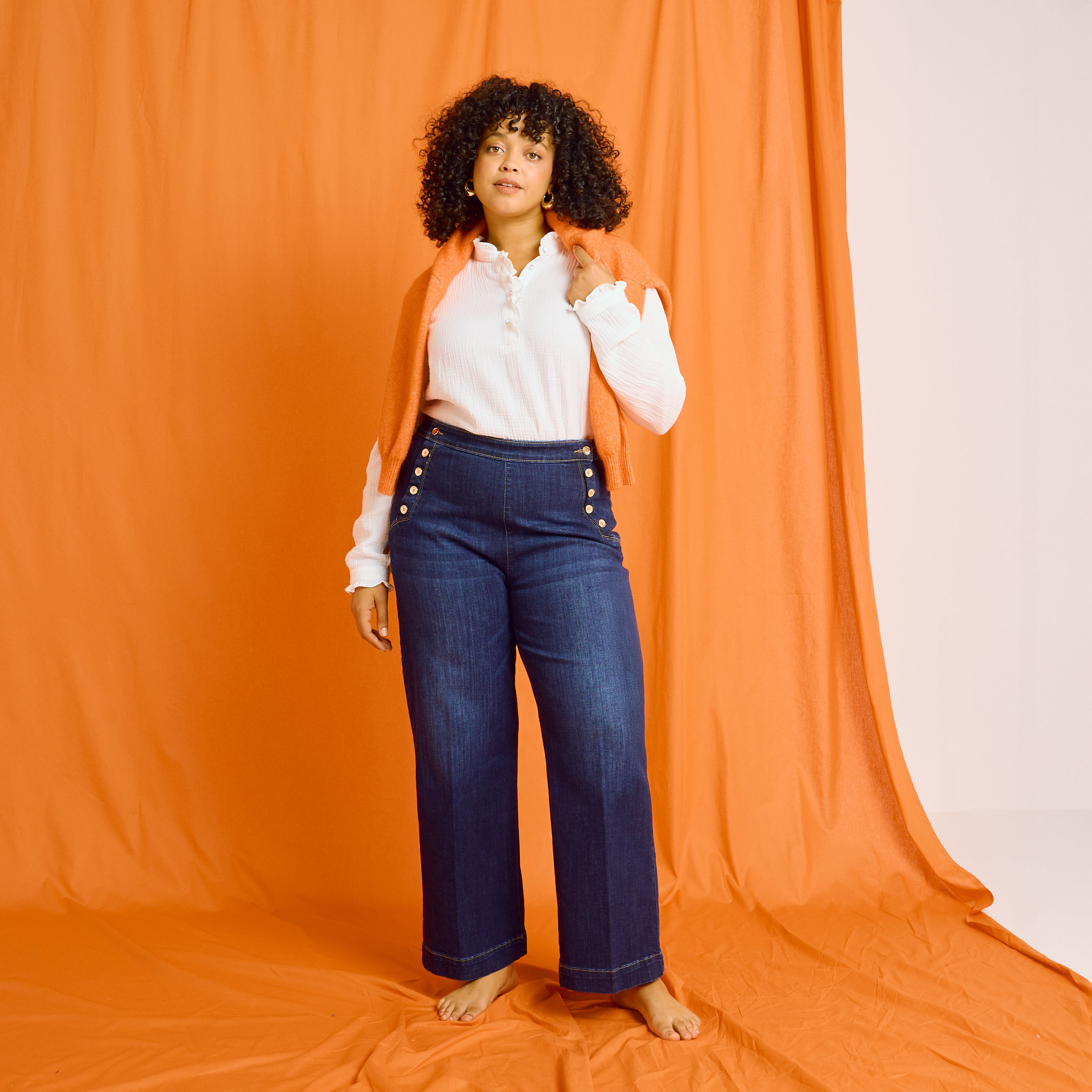 Jean flare POMPON F02 femme