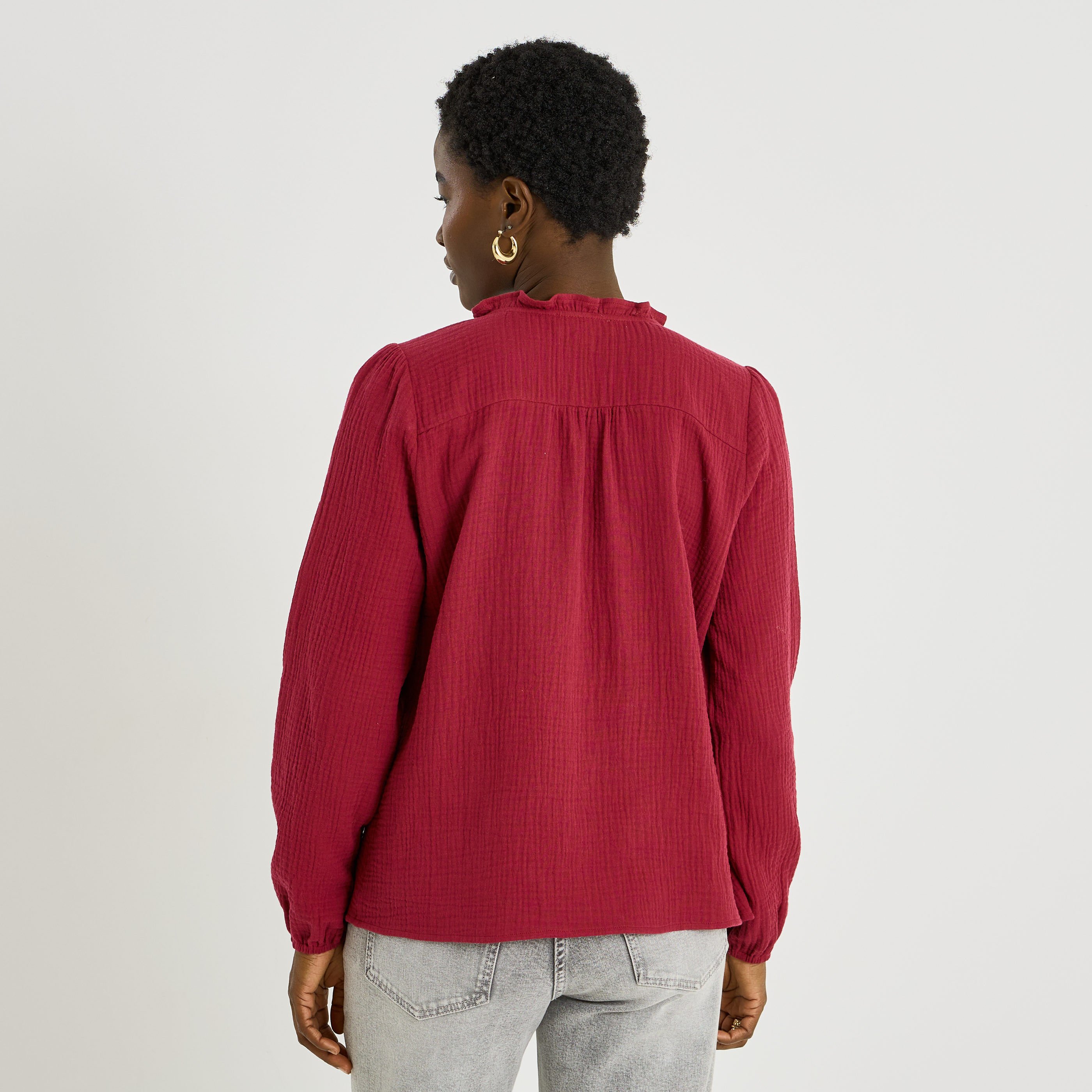 Chemise en gaze de coton femme