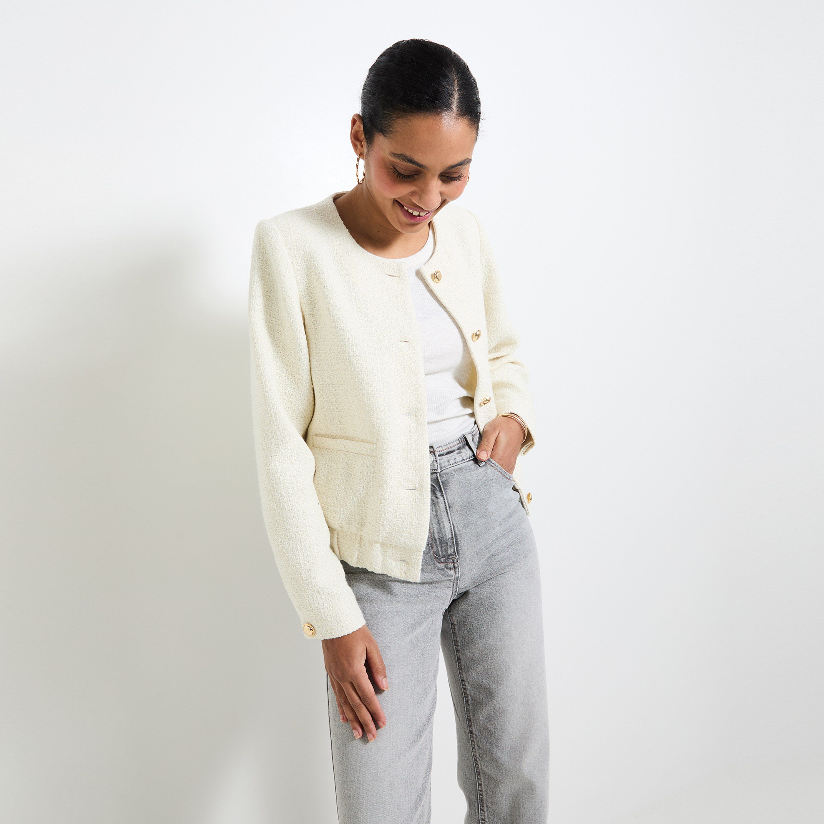 Blouson en tweed femme