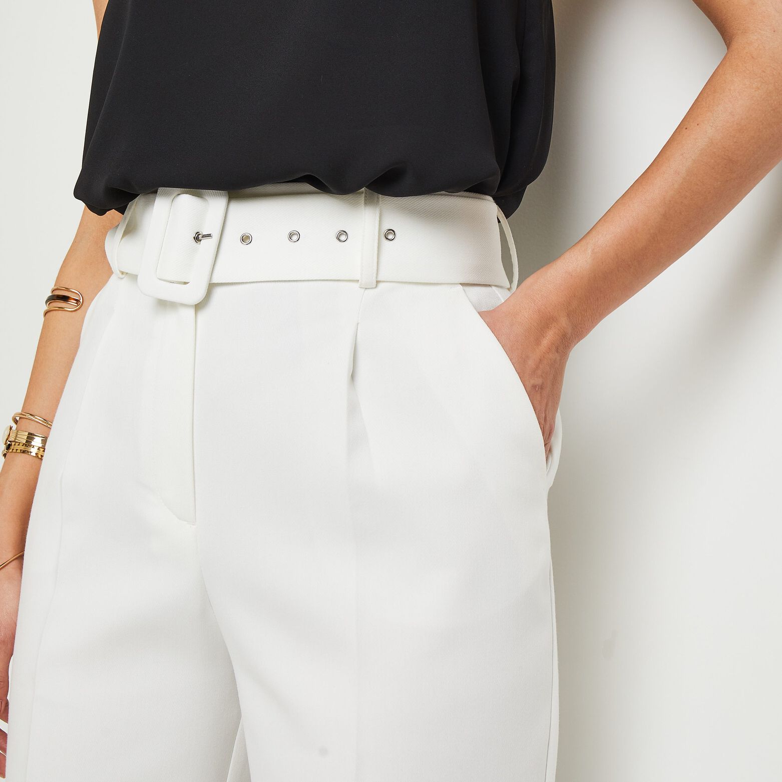 Pantalon cigarette femme