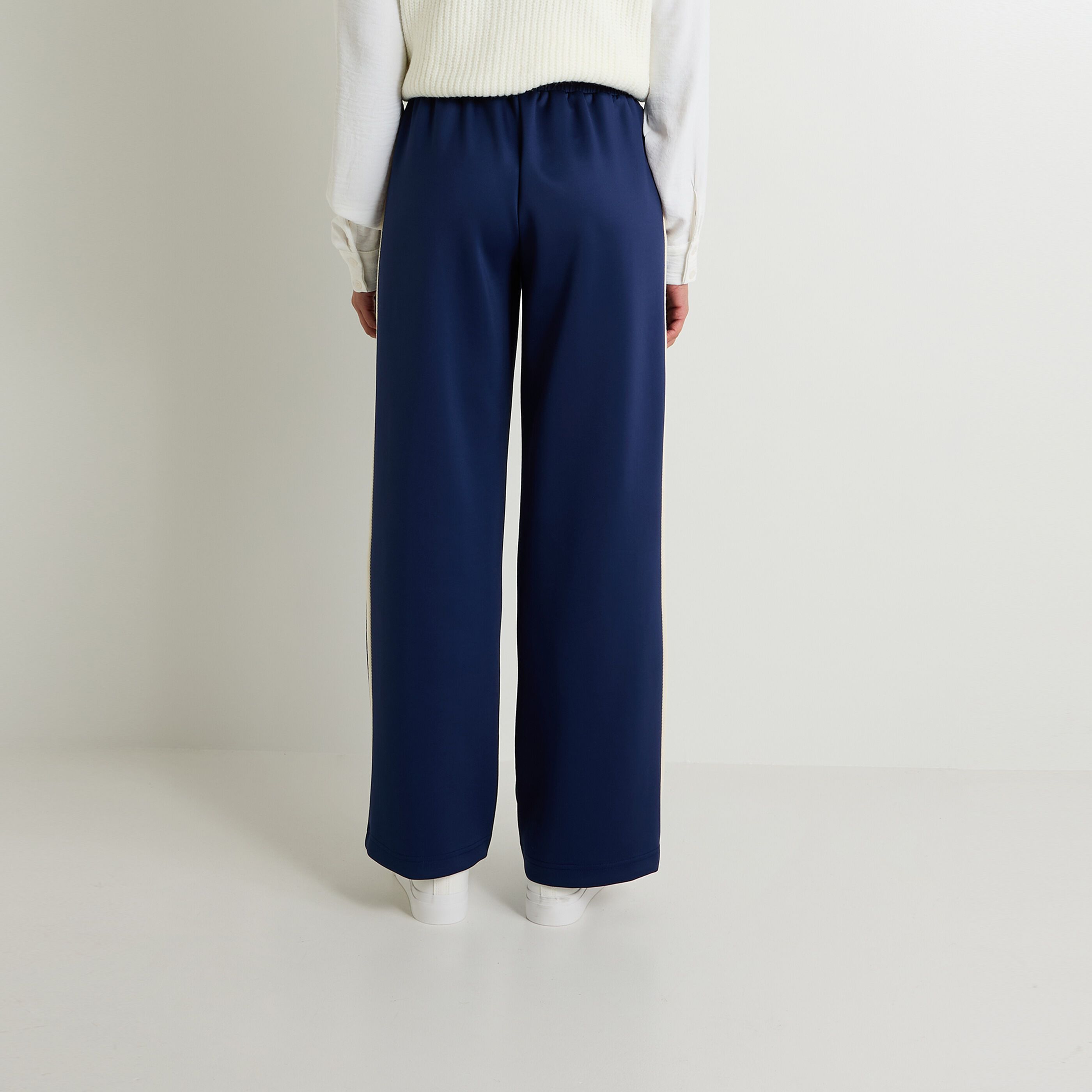 Pantalon large en maille femme