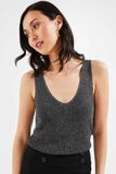 Débardeur maille cotelée lurex