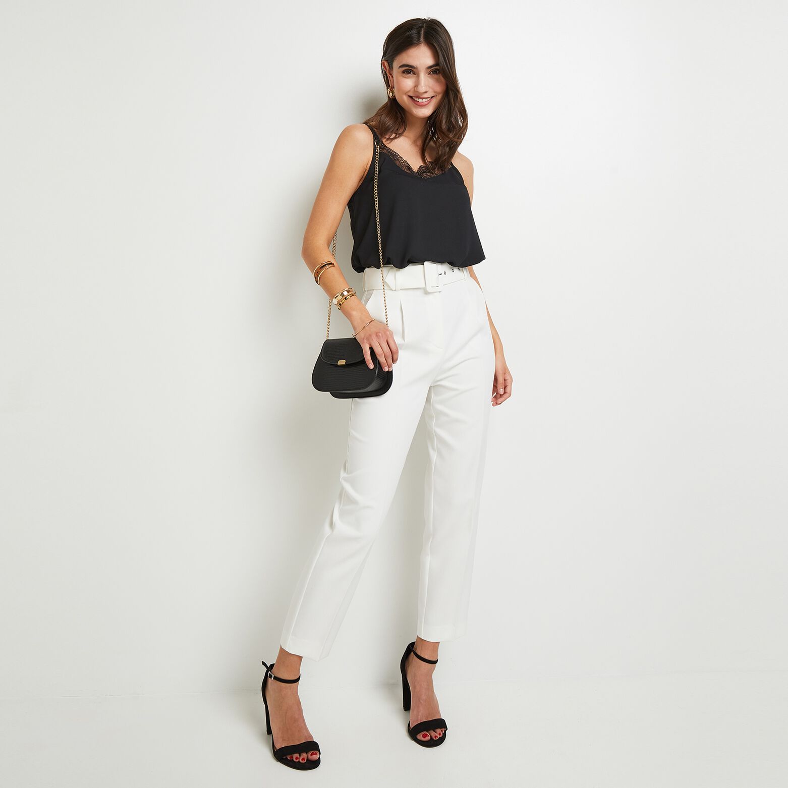 Pantalon cigarette femme