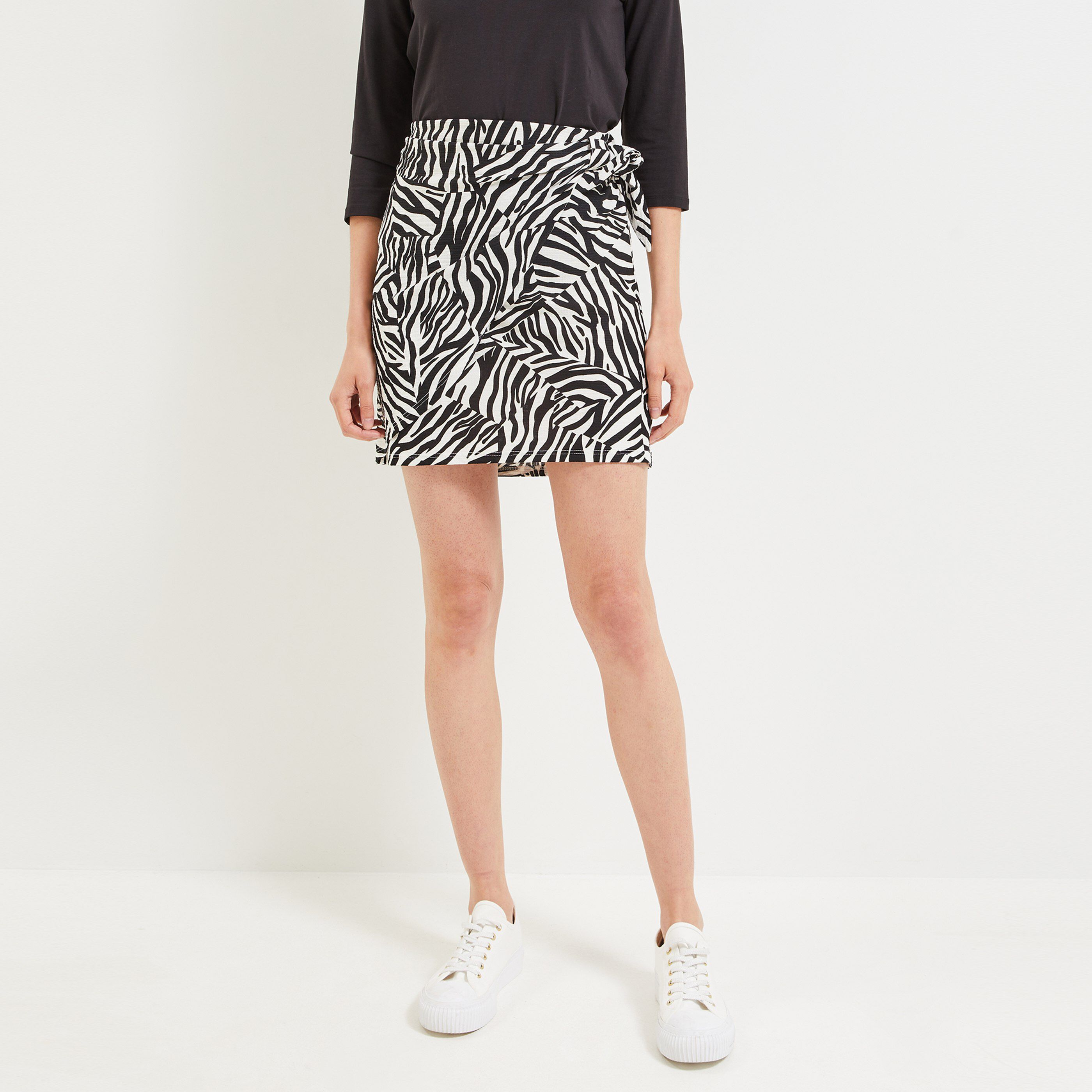 Jupe discount imprimée femme