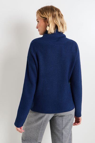 Pull col roulé femme