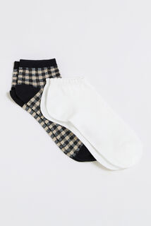 Lot de 2 paires de socquettes femme
