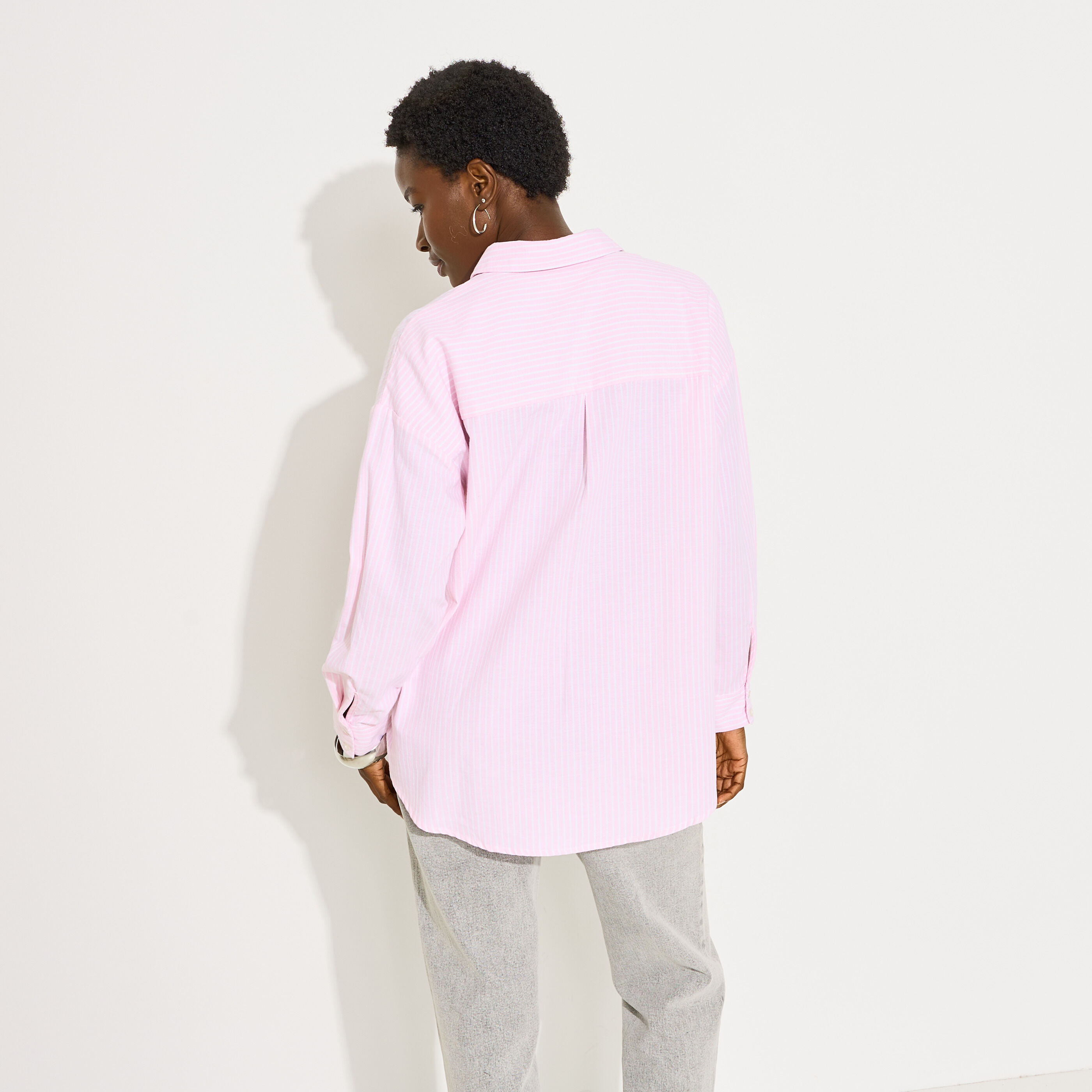 Chemise ray&eacute;e brod&eacute;e animal femme
