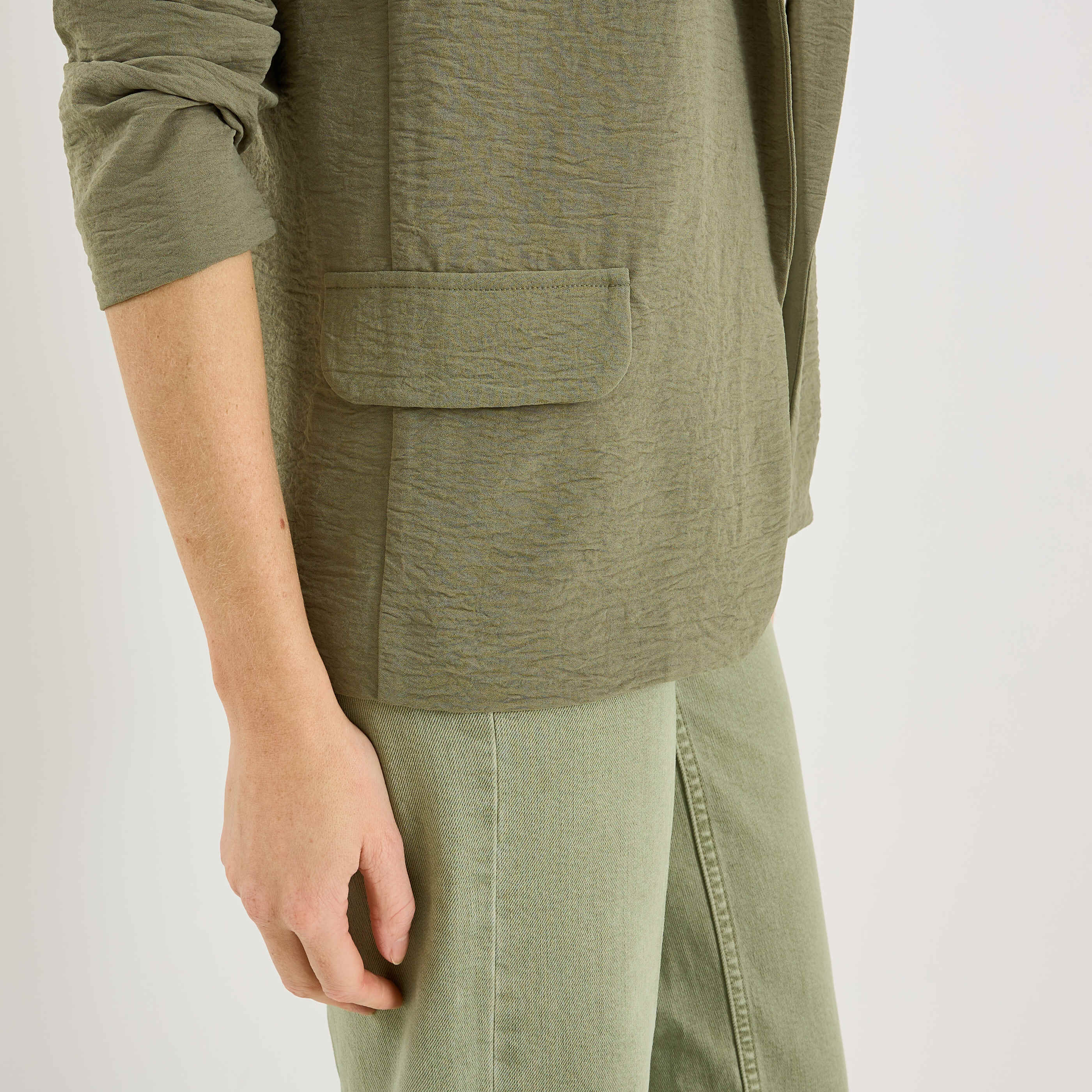 Veste fluide &agrave; col tailleur femme