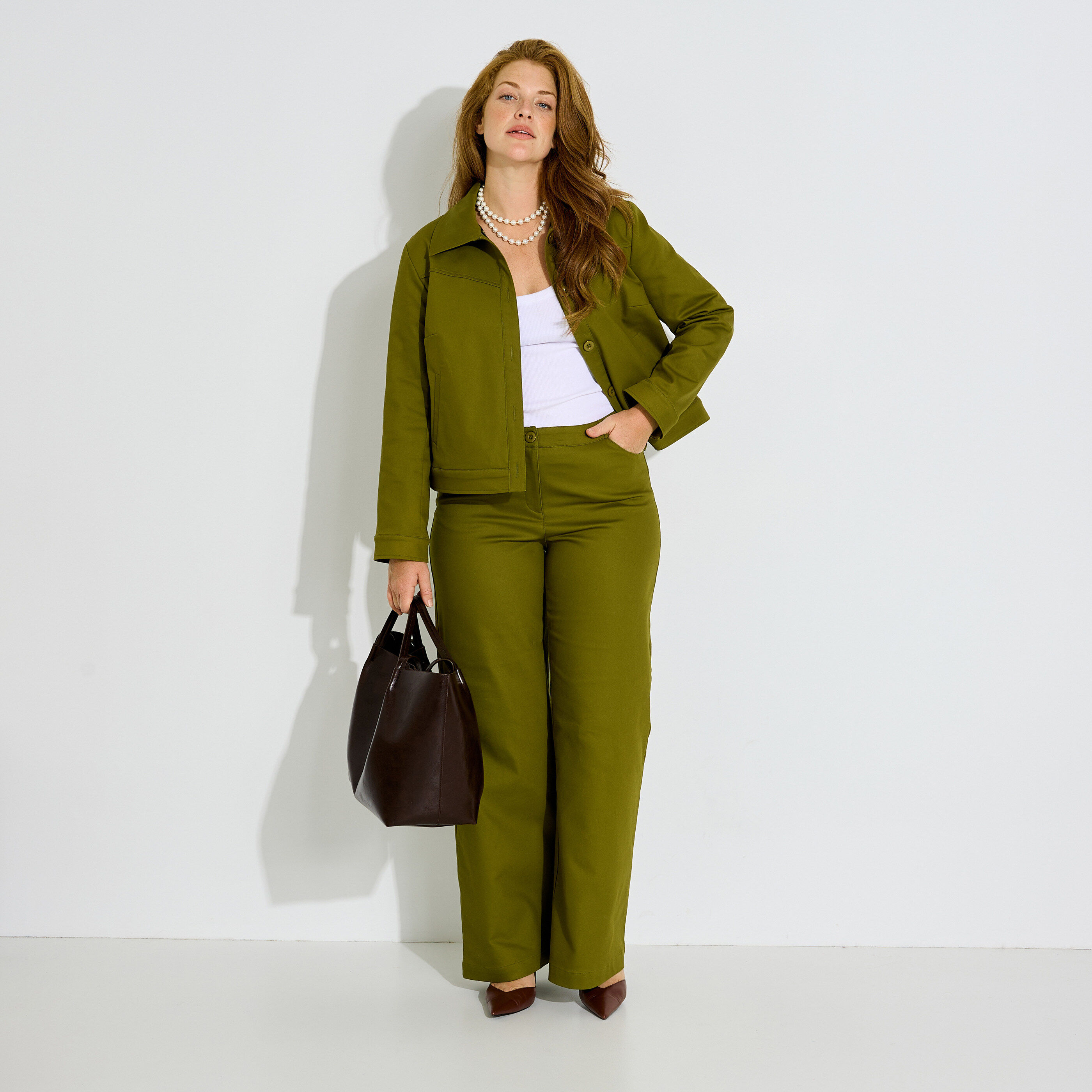 Veste courte col chemise femme