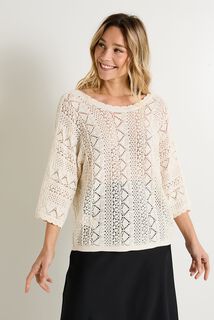 Pull crochet femme
