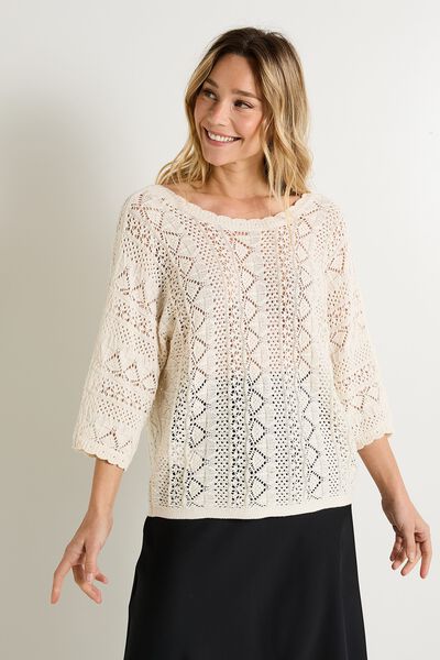 Pull crochet femme