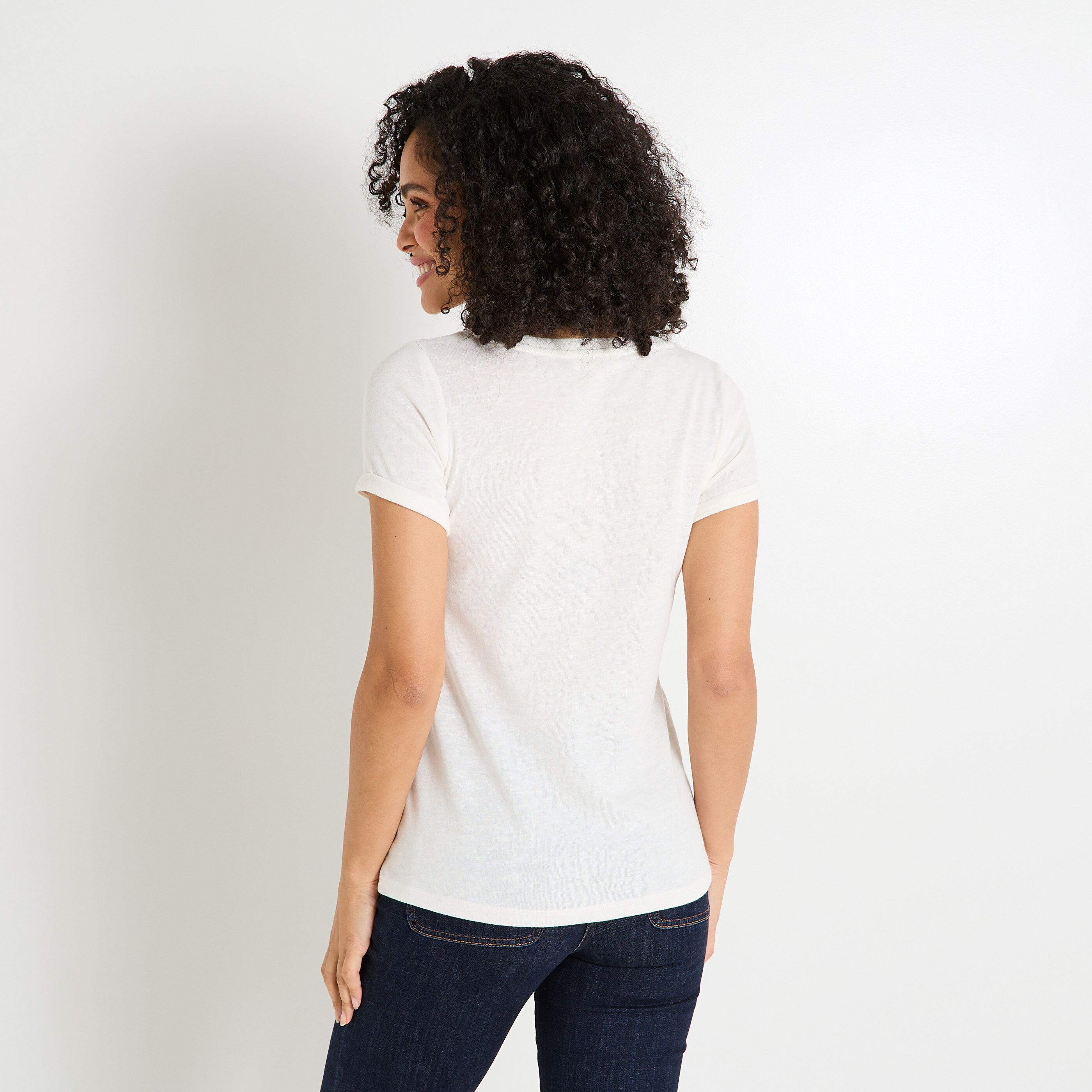 T-shirt col rond femme