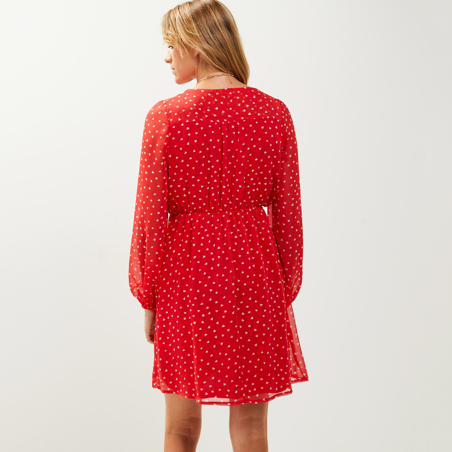 Robe imprimée coeurs femme