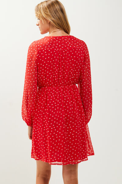 Robe imprimée coeurs femme